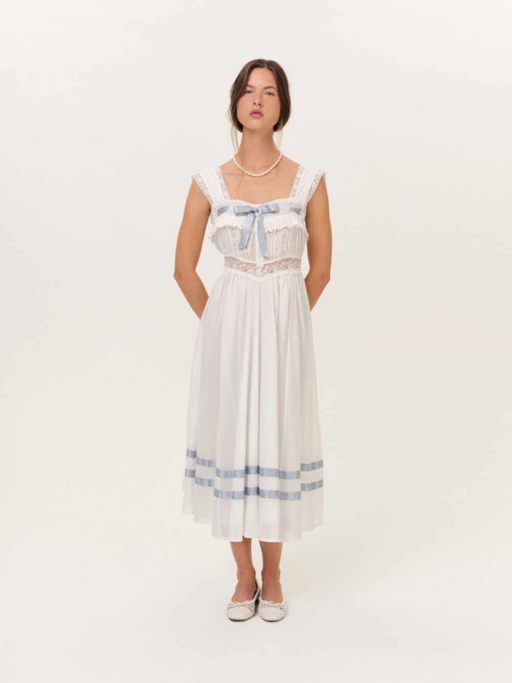 For Love & Lemons Fable Midi Dress | 100% Cotton | XS | NWT